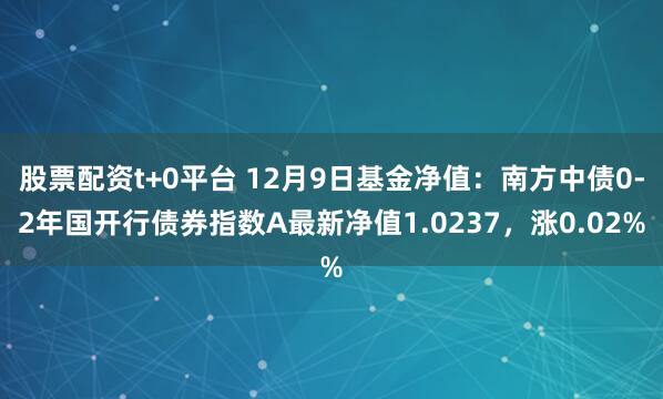 股票配资t+0平台 12月9日基金净值:南方中债0-2年国开行债券指数A最新净值1.0237,涨0.02%