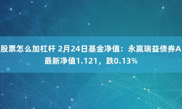 股票怎么加杠杆 2月24日基金净值:永赢瑞益债券A最新净值1.121,跌0.13%