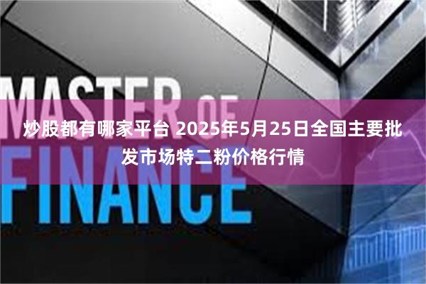 炒股都有哪家平台 2025年5月25日全国主要批发市场特二粉价格行情