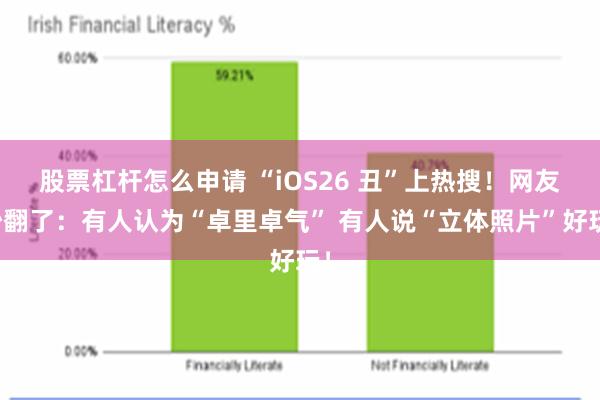 股票杠杆怎么申请 “iOS26 丑”上热搜！网友吵翻了：有人认为“卓里卓气” 有人说“立体照片”好玩！