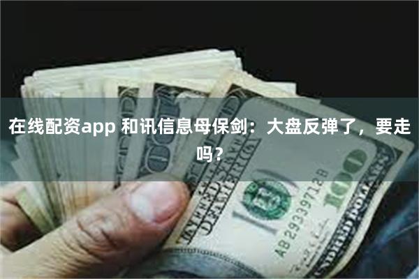 在线配资app 和讯信息母保剑:大盘反弹了,要走吗?