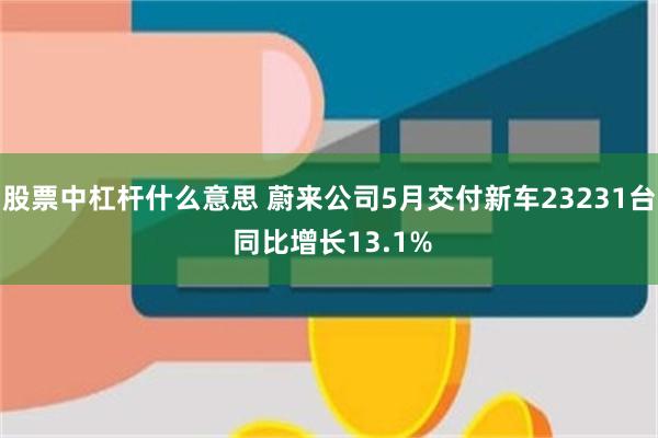 股票中杠杆什么意思 蔚来公司5月交付新车23231台 同比增长13.1%