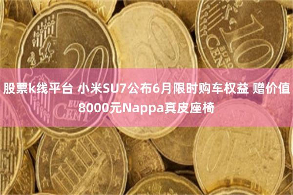 股票k线平台 小米SU7公布6月限时购车权益 赠价值8000元Nappa真皮座椅