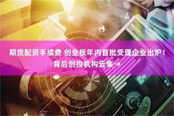 期货配资手续费 创业板年内首批受理企业出炉！背后创投机构云集→