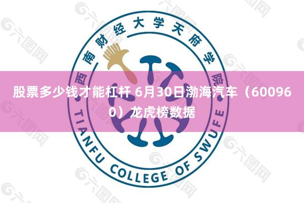 股票多少钱才能杠杆 6月30日渤海汽车（600960）龙虎榜数据