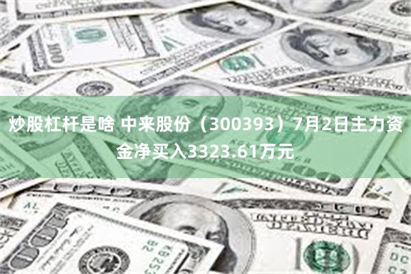 炒股杠杆是啥 中来股份（300393）7月2日主力资金净买入3323.61万元