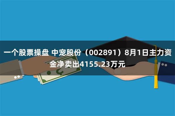 一个股票操盘 中宠股份（002891）8月1日主力资金净卖出4155.23万元