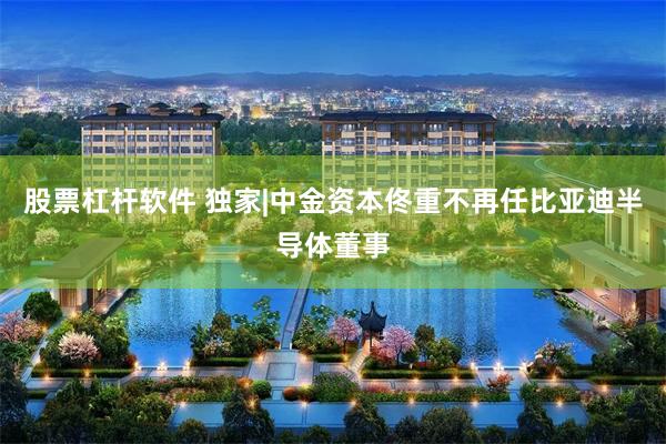 股票杠杆软件 独家|中金资本佟重不再任比亚迪半导体董事
