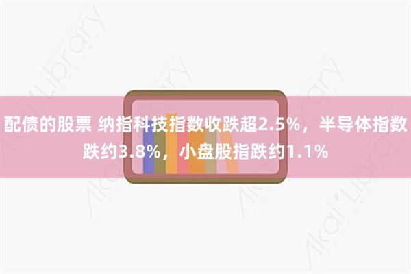 配债的股票 纳指科技指数收跌超2.5%，半导体指数跌约3.8%，小盘股指跌约1.1%