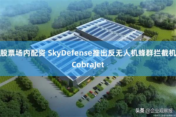 股票场内配资 SkyDefense推出反无人机蜂群拦截机CobraJet
