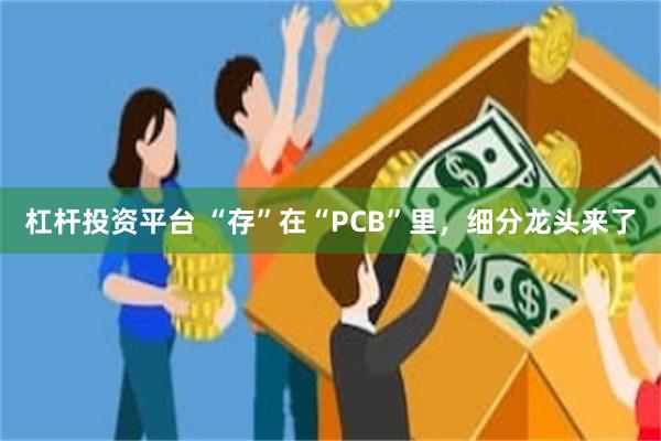 杠杆投资平台 “存”在“PCB”里，细分龙头来了