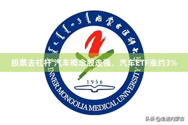 股票去杠杆 汽车概念股走强，汽车ETF涨约3%