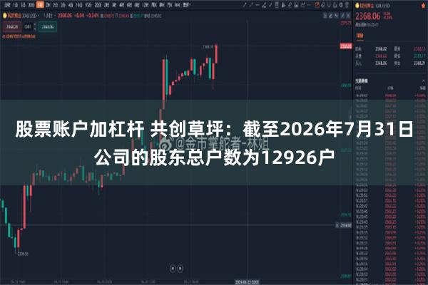股票账户加杠杆 共创草坪：截至2026年7月31日公司的股东总户数为12926户