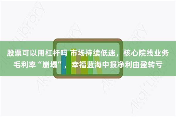 股票可以用杠杆吗 市场持续低迷，核心院线业务毛利率“崩塌”，幸福蓝海中报净利由盈转亏