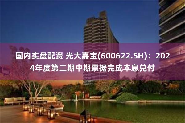 国内实盘配资 光大嘉宝(600622.SH)：2024年度第二期中期票据完成本息兑付