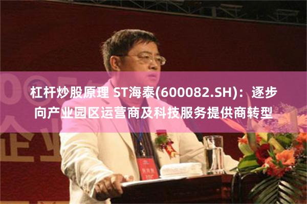 杠杆炒股原理 ST海泰(600082.SH)：逐步向产业园区运营商及科技服务提供商转型