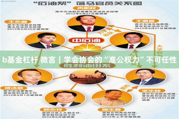 b基金杠杆 微言｜学会协会的“准公权力”不可任性