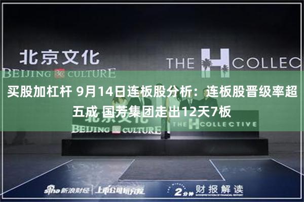 买股加杠杆 9月14日连板股分析：连板股晋级率超五成 国芳集团走出12天7板