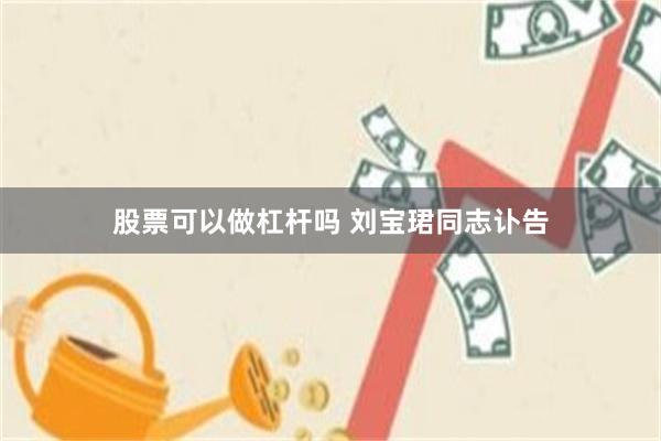 股票可以做杠杆吗 刘宝珺同志讣告