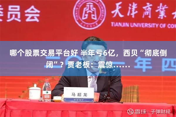哪个股票交易平台好 半年亏6亿，西贝“彻底倒闭”？贾老板：震惊……